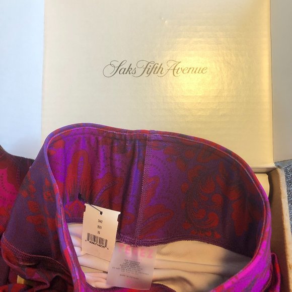 NWT EXCLUSIVE Terez Ruby Amethyst Damask Leggings XS - Picture 13 of 16